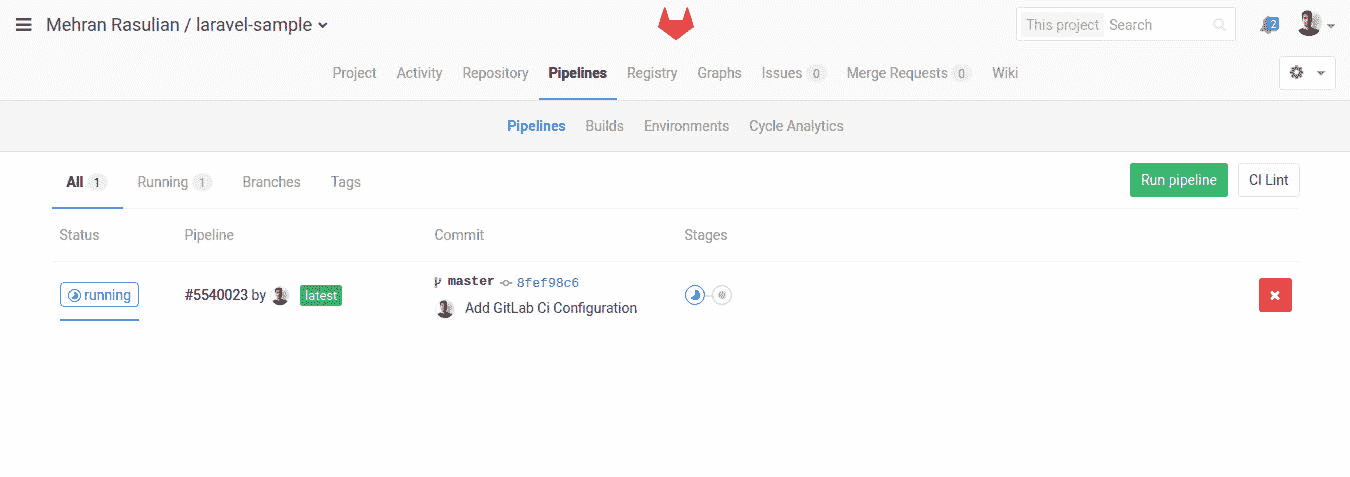 pipelines page
