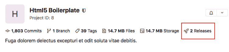 Incremental counter of Releases Number of Releases