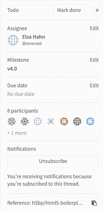 Mark as done from the issuable sidebar