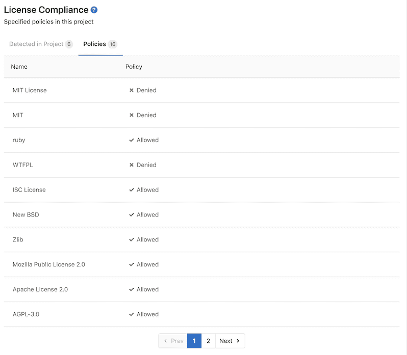 View Policies