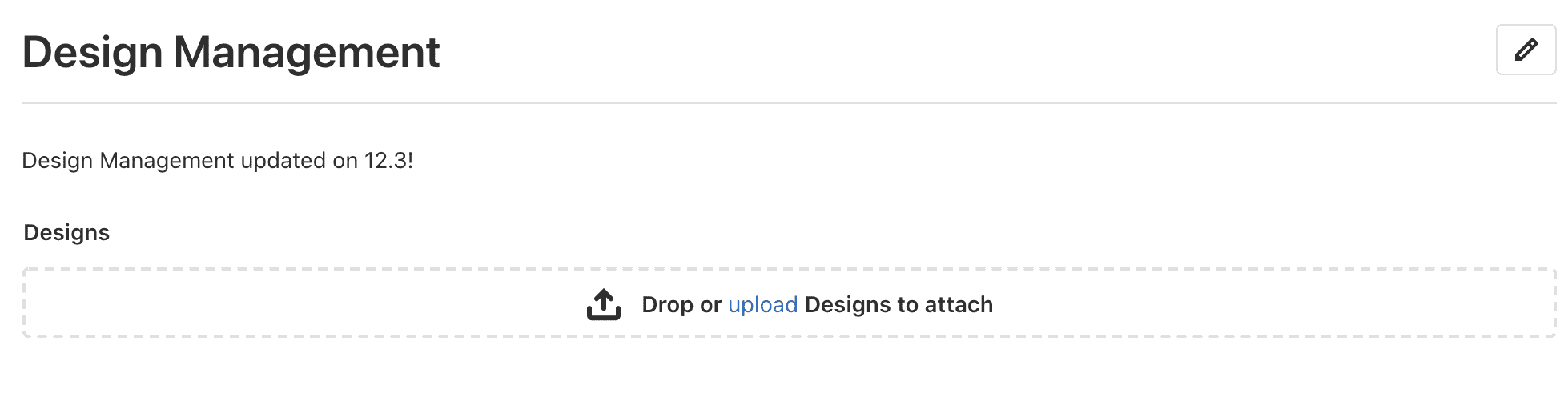 Designs empty state